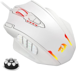 Redragon M908 RGB Wired Game Mouse - 18 programmeeritud nuppu, 12400 dpi - valge