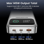 Akupank Liigutatud M25PRO 140W Power Bank 25000mAh iPhone MacBook - h&otilde;bedane kaasaskantav aku, 20001Mah -25000Mah
