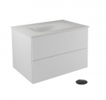 Seinale kinnitatav vannitoakapp kraanikausiga Besco Akya Classic, 76 cm, valge