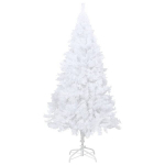 vidaXL kunstkuusk paksude okstega, valge, 120 cm, PVC