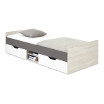 Laste voodi Remo 90, hele pruun/valge/hall