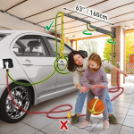 Elektriauto laadimiskaabli seinakinnitus, v&auml;ljas/siseruumides Barkan EV160WM2, wall, 160 cm, 5 kg