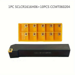 T&ouml;&ouml;riista Kombinatsioon, CNC Frais, 10tk Karbiidtera, Roostevaba Teras, Malm., 1vnt SCLCR1616H06 + 10vnt peiliukai
