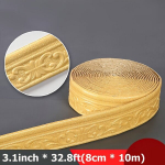Koori ja Kleepi Vahtvormimise Serv Isekleepuv, 10.0 Meetrit X 7.87cm Krooni &Auml;&auml;ris Tapeet Fleksibline, 3D Seina Servajooned Vahtp&otilde;randaliist, Seina P&otilde;hjakate Vormimis Serv Koduks, DIY Dekoratsioon, Maskeerimislint.,  Auksinis