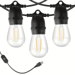 LED string valguskett USB-ga, 1 pakuotė - 7,5 metro - 10 lempučių - 2700 tūkst