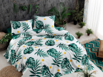 Eponj Home voodipesukomplekt Monstera Green, 200x235 cm, 3-osaline