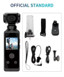 Seiklus- ja vabaajakaamera 4K Ultra HD Mini Action kaamera p&ouml;&ouml;rab veekindlat - must, 32G kaardiga