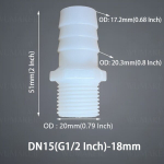 5tk Plastikust Meeste Keere Vooliku &Uuml;hendus G1/2 G3/4 Toll Pagood&uuml;hendus Veepumba Seade., G1/2&ndash;18 mm (0,7 colio)