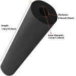 1tk Must Vaht K&uuml;lmakindel Toruisolatsioon - Veekindel, Soojuse S&auml;ilitamine Vase- ja Plastikutorudele, 0.89cm Paksus, 180.09cm Pikkus, Reguleeritav Sisemine L&auml;bim&otilde;&otilde;t, Lihtne Paigaldus K&uuml;lma Ilma Kaitseks., Skersmuo: 3,2 cm / 1,26 colio