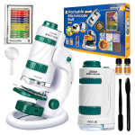&Otilde;ppemikroskoop lastele 2-in-1 laboratoorium zoom 60x / 180x tarvikud Click4toys