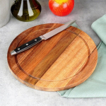 &Uuml;mmargune puidust l&otilde;ikamis- ja serveerimislaud, 25 cm