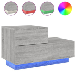 &ouml;&ouml;kapp，&ouml;&ouml;laud，voodikapp LED-tuledega, hall Sonoma tamm, 70 x 36 x 40,5 cm CFE284335