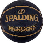 Korvpall Spalding Highlight, suurus 7, must/kuldne