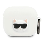 Karl Lagerfeld KLACA3SILCHWH AirPods 3 kate valge/valge Silikoonist &uuml;mbris