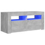vidaXL telerialus LED-tuledega, betoonhall, 90 x 35 x 40 cm