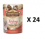 Konservid kassidele Carnilove Turkey Valeriana, 24 x 85 g