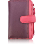 Ehtsast nahast rahakott naistele Visconti RB-97, roosa