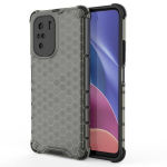 Honeycomb Case armor cover with TPU Bumper for Xiaomi Redmi K40 Pro+ / K40 Pro / K40 / Poco F3 black (Black)