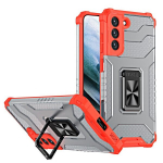 Crystal Ring Case tough hybrid cover + magnetic holder for Samsung Galaxy S22 + (S22 Plus) red (Red)