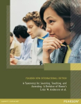 Taxonomy for Learning, Teaching, and Assessing, A: Pearson New International Edition Pearson New International Edition