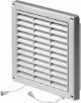 Valge ventilatsioonikate 165x165mm, 125mm pistik koos juhtmega