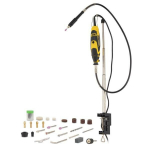 POWERPLUS POWX1324 p&ouml;&ouml;rlev multit&ouml;&ouml;riist statiiviga l&otilde;ikamiseks lihvimiseks puurimiseks graveerimiseks ja poleerimiseks 135W 10000-33000p/min 36 tarvikut