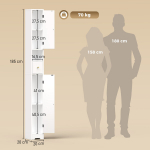 Vannitoakapp 20x20x185 cm Valge MDF