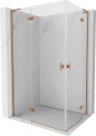 Mexen Mist-H L Duo vasakpoolne p&ouml;&ouml;rduks 85 x 75 cm, l&auml;bipaistev, harjatud vask - 8A5L-085L-075P-65-00, 85 x 75 cm