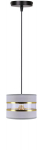 Ripplamp Candellux Pandy must E27 hallikaskuldse varjuga