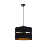 Candellux rippvalgusti Assam, must/messing