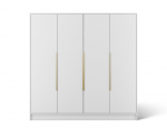 Riidekapp Palladio 200, 200x200x51 cm, valge/kuldne