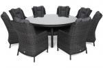 Aiam&ouml;&ouml;blikomplekt Bristol Round Elegant 180 cm, 8+1, hall / hall melange