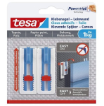 2 isekleepuva konksu komplekt Tesa Self-Adhesive Nail, valge