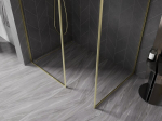 Mexen Kioto-F walk-in du&scaron;inurk raamiga 120 x 75 cm, l&auml;bipaistev 8 mm, harjatud kuldne - 800-120-202-04-55-075
