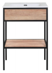 Vannitoakapp Modus country, 60x86x46 cm, pruun/must
