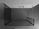 Mexen Kioto Walk-in du&scaron;isein 140 x 90 x 30 cm, must raam, kroom - 800-140-090-221-01-70-030