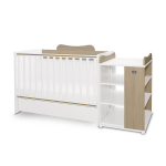 Muudetav lastevoodi Lorelli Multi, 120x60/190x82 cm, valge/ambra v&auml;rvi