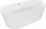 Mexen Luna iseseisev vann 160 x 75 cm, valge, kroom &uuml;levool - 52031607500-01