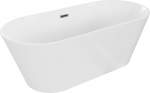 Mexen Flavia vabaltseisev vann 170 x 75 cm, valge, &uuml;levool gun gray harjatud - 54031708000-66, 170 x 75 cm