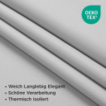 Termo-pimendavad kardinad Opaque, komplekt 2 tk, 210x132 cm, hallid &mdash; magamistoa kardinad, &ouml;&ouml;sidega kardinad, helikindlad kardinad, valmiskardinad, elutoa kardinad, tunnelkardinad, soojustuskardinad