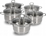 Zwieger Rocca pottide komplekt 8 tk. kaanega, roostevaba teras