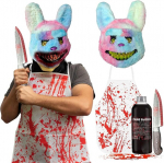&Otilde;udne J&auml;nese Halloweeni Kost&uuml;&uuml;m Mask Nuga Kunstveri Komplekt &mdash; halloween kost&uuml;&uuml;m, &otilde;udusmask, grimmivahendid, zombi kost&uuml;&uuml;m, peotarbed, cosplay komplekt, t&auml;iskasvanute mask
