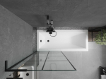 Mexen Next L vanniparavent 1-tiivaline 80 x 150 cm, must ruudustik, must - 895-080-000-03-77-70