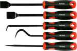 Yato T&ouml;&ouml;riistade komplekt YT-08422, 5tk, 23x220mm, 23x245mm, 200mm, 225mm, 40Cr, metalliline, karastatud, k&auml;epide PP, TPR