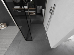 Mexen Kioto du&scaron;isein Walk-in 120 x 90 x 40 cm, must raam, harjatud nikkel - 800-120-090-221-97-70-040