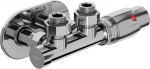 Mexen G00 termostaatiline nurgakomplekt varjestusega R, Duplex, DN50, kroom - W907-900-905-01, DN50