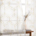 Tikandiga Voile-kardinad Teemantmustriga Komplekt 2 tk 140x225 cm Valged &mdash; elutoa kardinad, &ouml;&ouml;sidega kardinad, l&auml;bipaistvad kardinad, akende dekoratsioon, magamistoa kardinad, kodutekstiilid, kaasaegsed kardinad