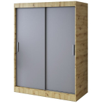 L&uuml;kanduksega riidekapp riiulite ja riidepuudega Belvedo Gold Artisan Oak / Matt Anthracite 150 x 200 cm komplekt