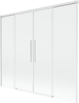 Mexen Rox vannitoa vahesein 2-osaline l&uuml;kand, 180 x 150 cm, l&auml;bipaistev, valge - 8C9-180-002-20-00