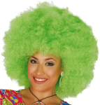 KLOUN Parukas Roheline AFRO Lokkidega DISCO 80ndad